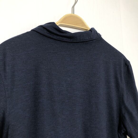 J. Crew Polo Shirt Mens Medium Blue Performance Golf Stretch Soft Preppy - Picture 6 of 9